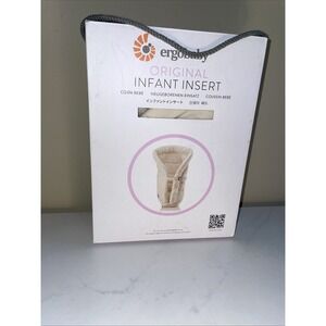ERGOBABY Original Infant Newborn Insert in "Natural" 100% Cotton NEW OPEN BOX